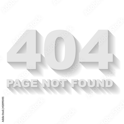 "Page not found error vector template with white background." Stock image and royaltyfree