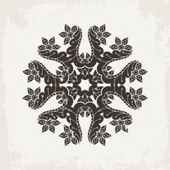 Fototapeta premium Vector mandala. Mehndi lace tattoo. Oriental weave.