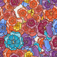 Flover wallpaper in the style of Art Nouveau.