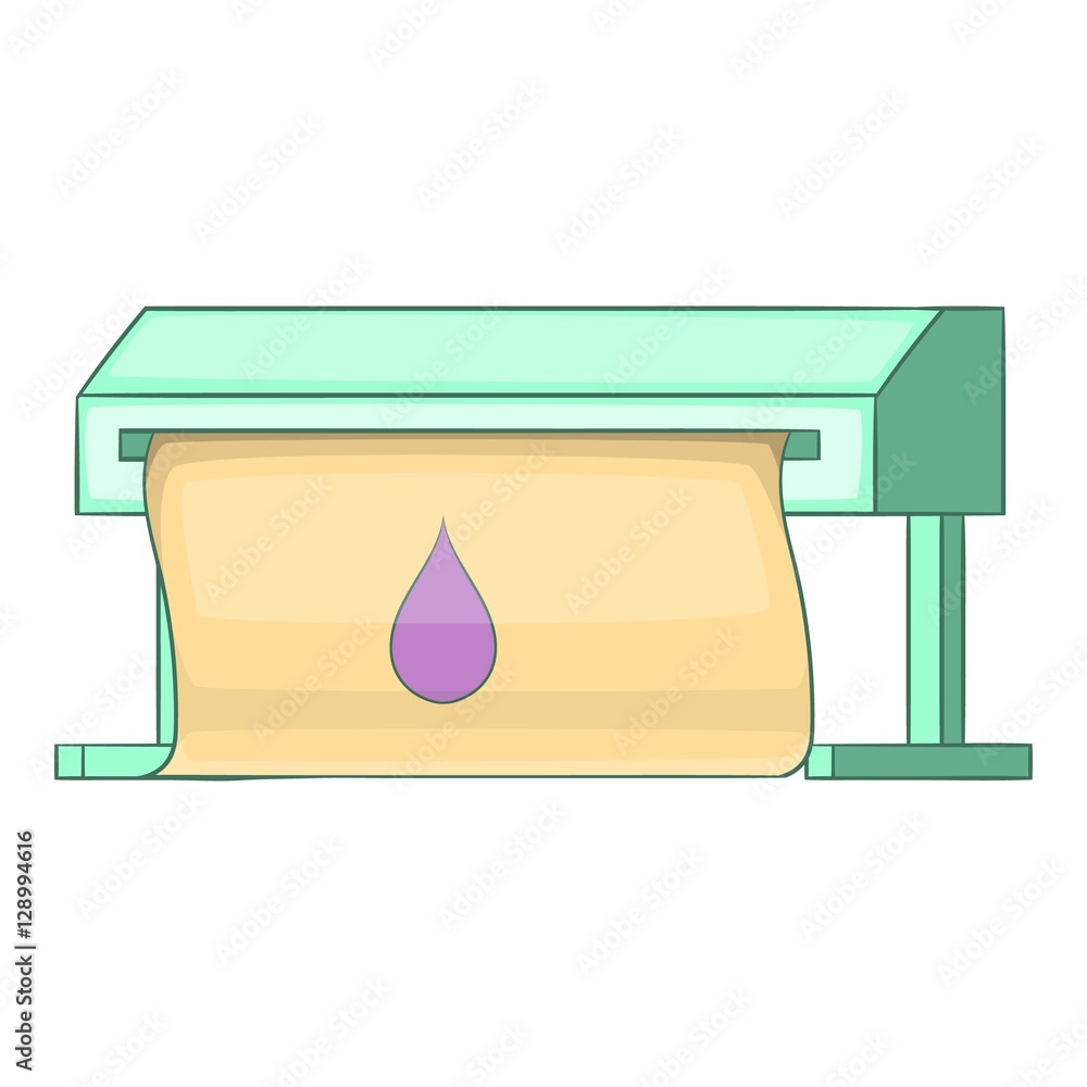 Aufkleber plotter icon. cartoon illustration of plotter vector icon for web design