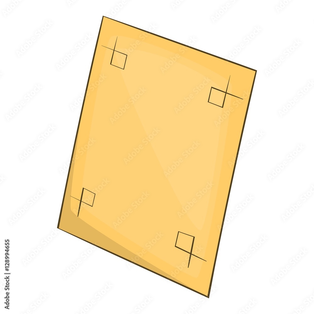 Poster test printed sheet icon. cartoon illustration of test printed sheet vector icon for web design
