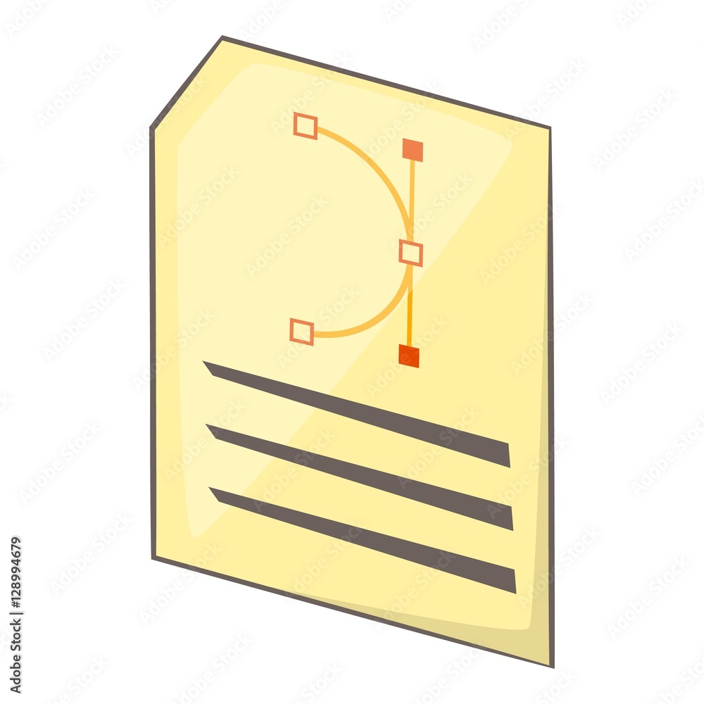 Poster print program icon. cartoon illustration of print program vector icon for web design