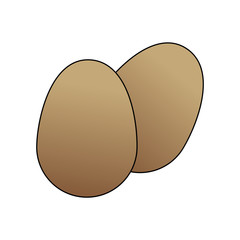 Eggs icon. Healthy organic fresh and natural food theme. Isolated design. Vector illustration