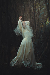 Fine art portrait of romantic bride
