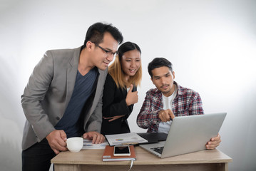 young group business meeting working together at office