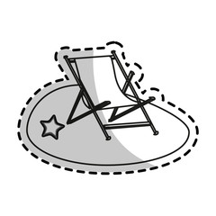 Chair icon. Beach summer vacation and tropical theme. Isolated design. Vector illustration