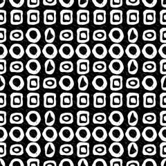Geometric monochrome seamless pattern
