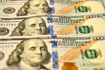 Dollar bills closeup