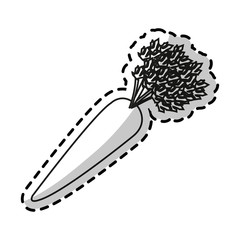 Carrot icon. Healthy organic fresh and natural food theme. Isolated design. Vector illustration