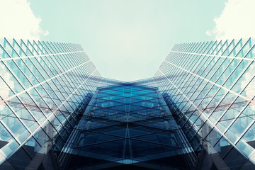 Windows of Skyscraper Business Office, Corporate building in cit