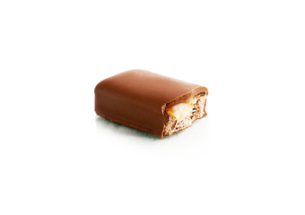 Chocolate bar isolated on white background