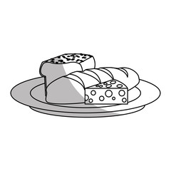 Bread icon. Healthy organic fresh and natural food theme. Isolated design. Vector illustration