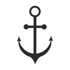 Anchor icon. Sea lifestyle nautical and marine theme. Isolated design. Vector illustration