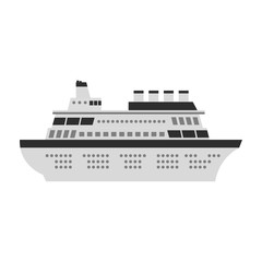 Cruise icon. Transportation vehicle travel trip theme. Isolated design. Vector illustration