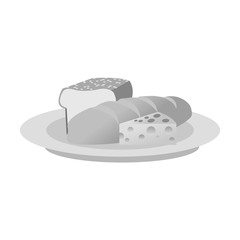 Bread icon. Healthy organic fresh and natural food theme. Isolated design. Vector illustration