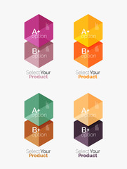Geometric paper business infographics layouts
