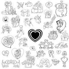 cartoon valentines collection