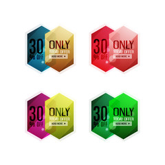 Vector special offer stickers and banners