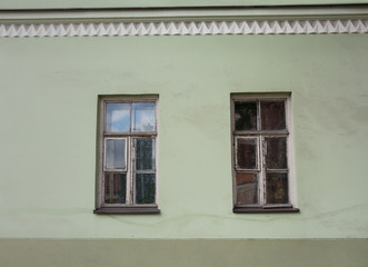 Classic European building with windows