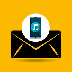 smartphone music online email vector illustration eps 10