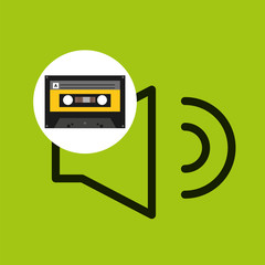 volume music cassette tape vector illustration eps 10