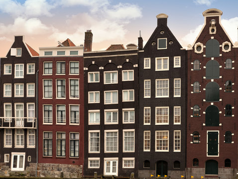 Amsterdam architectre at twilight