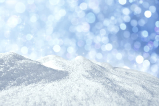winter background of frost and snow 