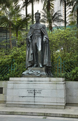 Obraz premium Monument to King George VI in Hong Kong Park. China