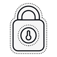 safe padlock security isolated icon vector illustration design