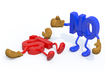 yes and no fightning, decision no winning (Italian/Spanish versi
