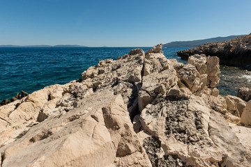 Seaside croatis,istria with blue sky