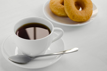 Donut and Tea Eating for Relaxing Time.