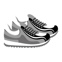 shoes tennis isolated icon vector illustration design