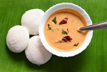 Idly a south Indian healthy steamed breakfast  made with rice