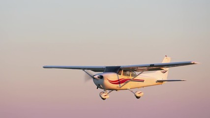 Small propeller driven airplane filmed from an other airplane flying next to it
- Powered by Adobe