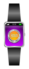 Smartwatch with BMI - Body Mass Index Button - 3D illustration