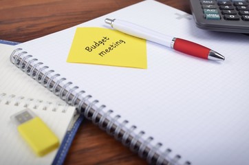 Budget meeting side view