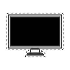 monitor desktop computer icon vector illustration design