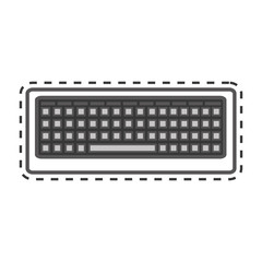 keyboard computer isolated icon vector illustration design