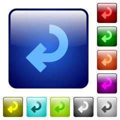 Return arrow color square buttons