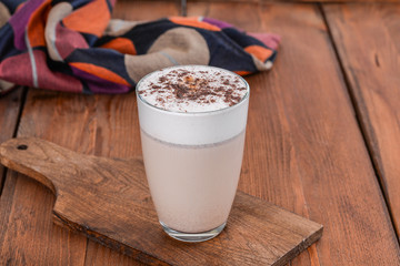 One glasscoffee latte