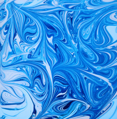 Light blue texture. Marble. Abstract background. Liquid acrylic