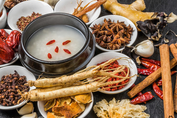 朝鮮人参と漢方　薬膳　健康食 Chinese medicine and ginseng