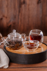 Traditional chinese tea ceremony accessories pair