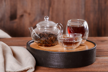 Traditional chinese tea ceremony accessories pair