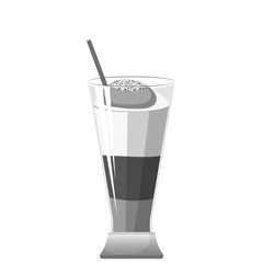 delicious ice coffee isolated vector illustration design