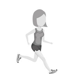 woman running character athlete vector illustration design