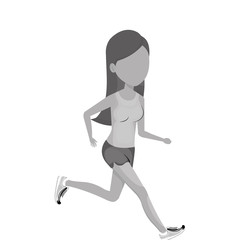 Fototapeta na wymiar woman running character athlete vector illustration design