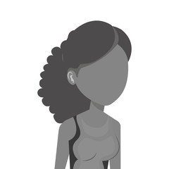 cute woman avatar casual vector illustration design
