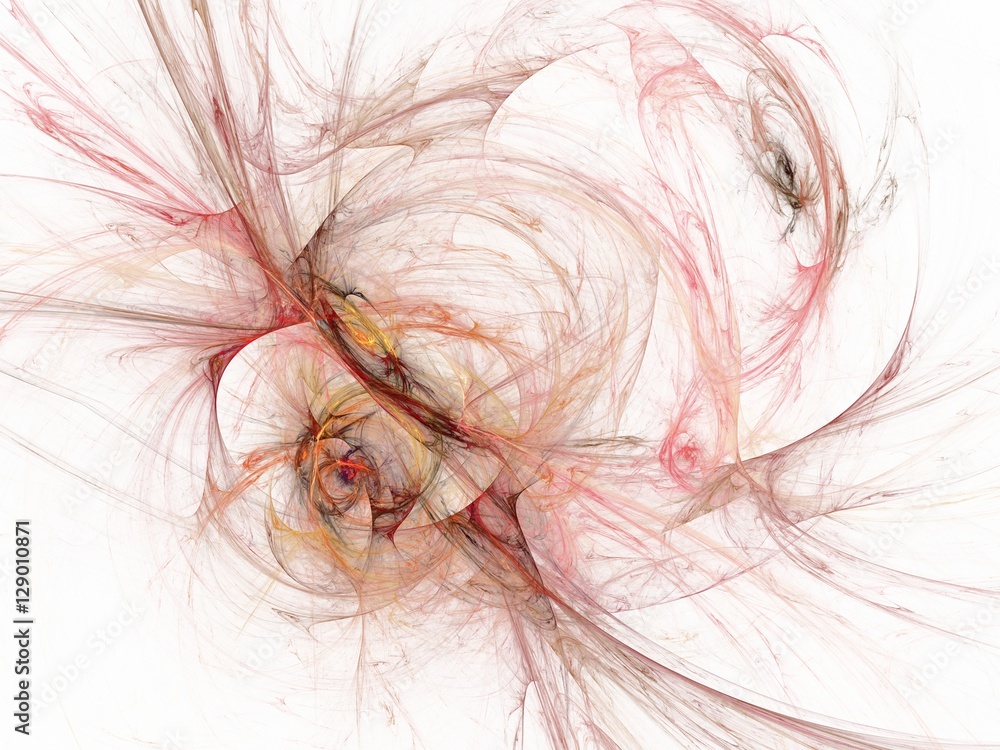 Poster abstract fractal with red chaotic patterns